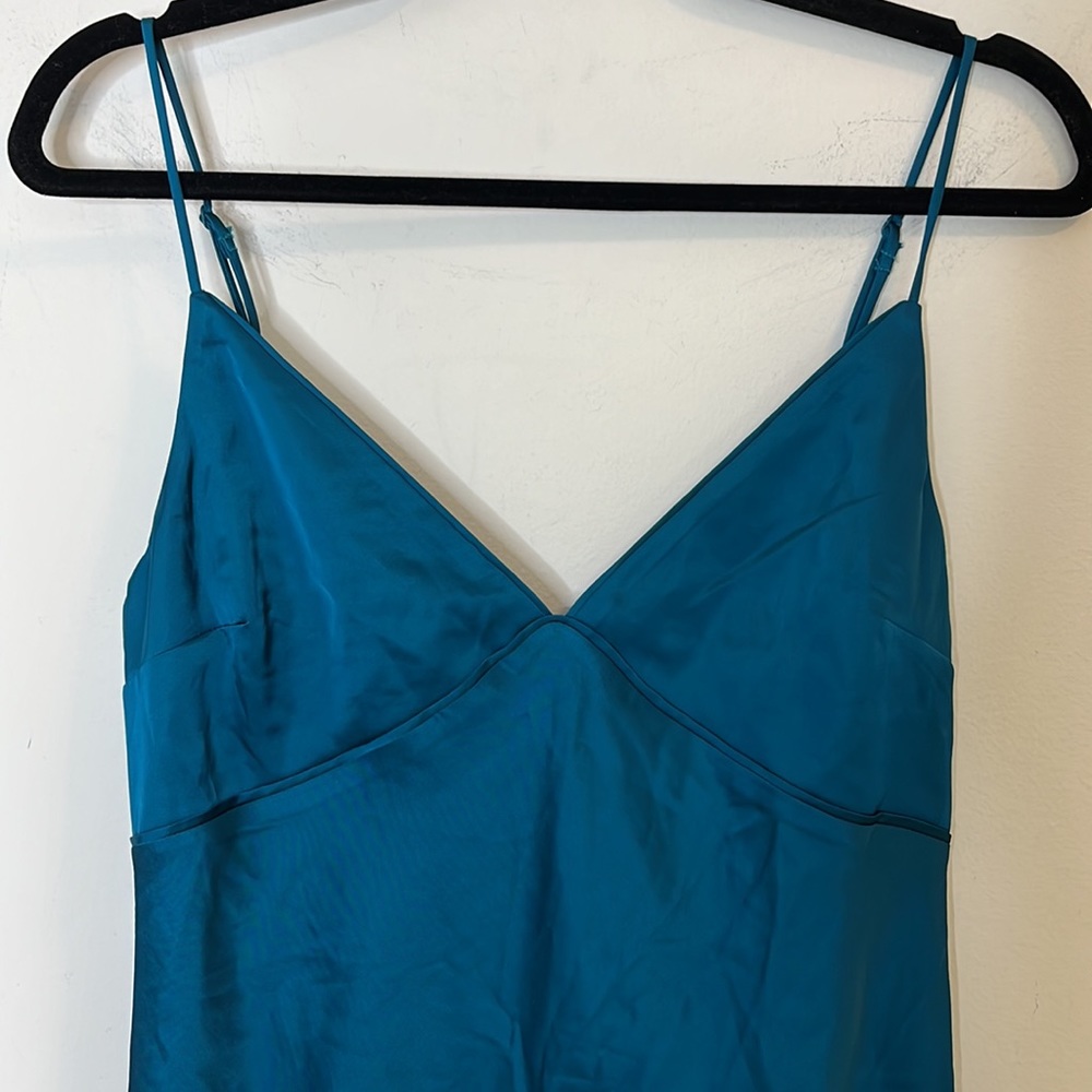NWT Abercrombie & Fitch Lace Up Back Slip Midi Dress Size M - Picture 2 of 6